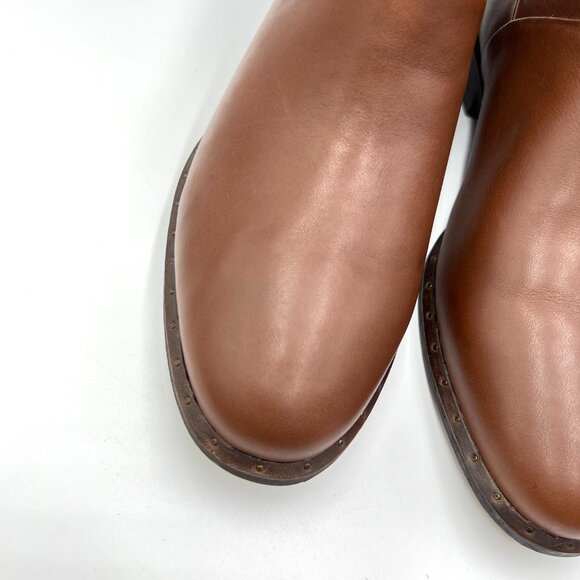 UGG Womens‎ Size 9.5 Bruno Brown Leather Ankle Boots Shoes - Picture 3 of 16